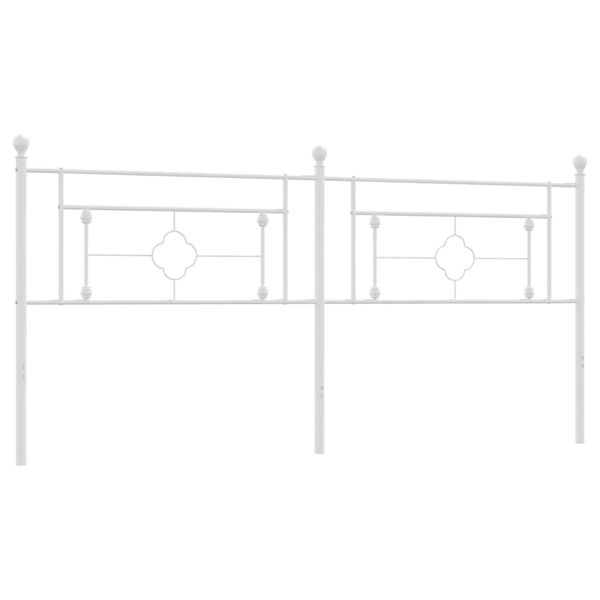 vidaXL Kovinsko vzglavje belo 193 cm