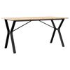 vidaXL Jedilna miza Y okvir 160x80x75 cm trdna borovina jeklo