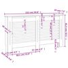 vidaXL Pokrov za radiator bel 152x19x81,5 cm MDF