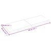 vidaXL Kopalniški pult 180x60x(2-6) cm neobdelan trden les