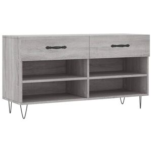 vidaXL Klop za čevlje siva sonoma 102x35x55 cm inženirski les