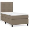 vidaXL Box spring postelja z vzmetnico taupe 100x200 cm blago