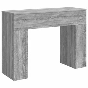 vidaXL Klubska miza Siva Sonoma 102 x 35 x 75 cm Inženirski les