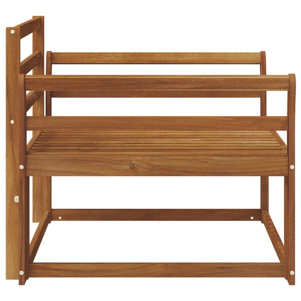 vidaXL Srednji zunanji kavč Masiven les akacije Naravna