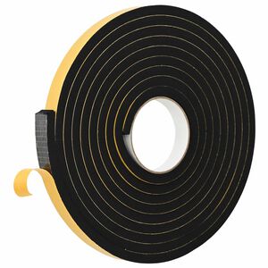vidaXL Samolepilni pena trak 10 kos Črna 20mm x 5m CR pena