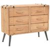 vidaXL Omarica s predali trden les jelke 91x35x73 cm