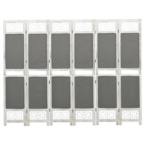 vidaXL Paravan 6-delni siv 210x165 cm blago