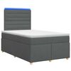 vidaXL Postelja boxspring z vzmetnico Temno siva 120 x 200 cm Blago