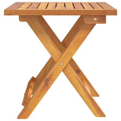 vidaXL Ležalnik z mizico poli ratan in trden akacijev les