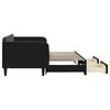 vidaXL Izvlečna dnevna postelja s predali črna 90x200 cm žamet