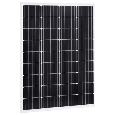 vidaXL Solarni plošči 100 W monokristalni aluminij in varnostno steklo