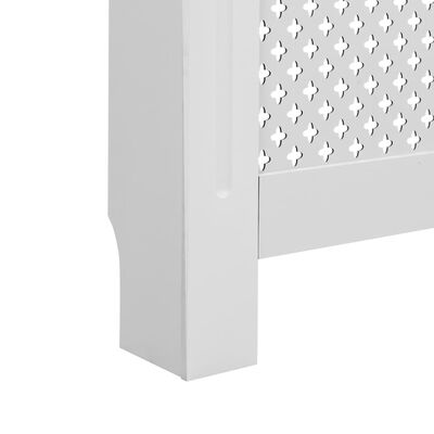 vidaXL Pokrov za radiator bel 112x19x81,5 cm MDF