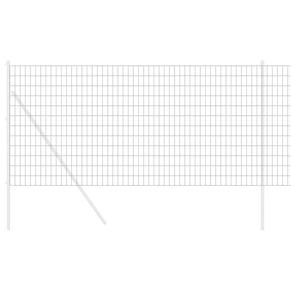 vidaXL Evropska ograja Siva 1.4 x 10 m PVC prevlečen železo