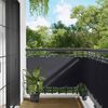 vidaXL Balconska mreža Črna 75 x 200 cm PU premazan oxford alu