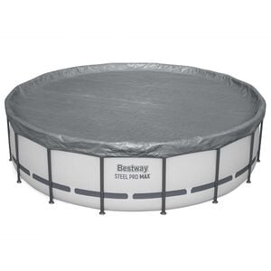 Bestway Pokrov za bazen &Oslash;4,88 m Okrogla Poliester Siva