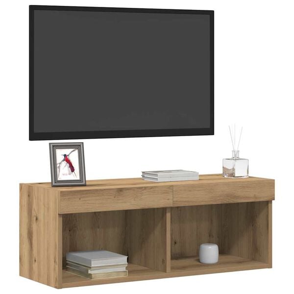 vidaXL Komplet TV omaric artisan hrast 80 x 30 x 30 cm Konstruiran les
