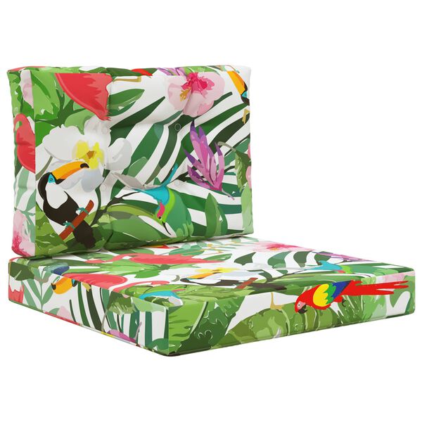 vidaXL Zunanja blazina za kavč 2 pcs barvito Poliester