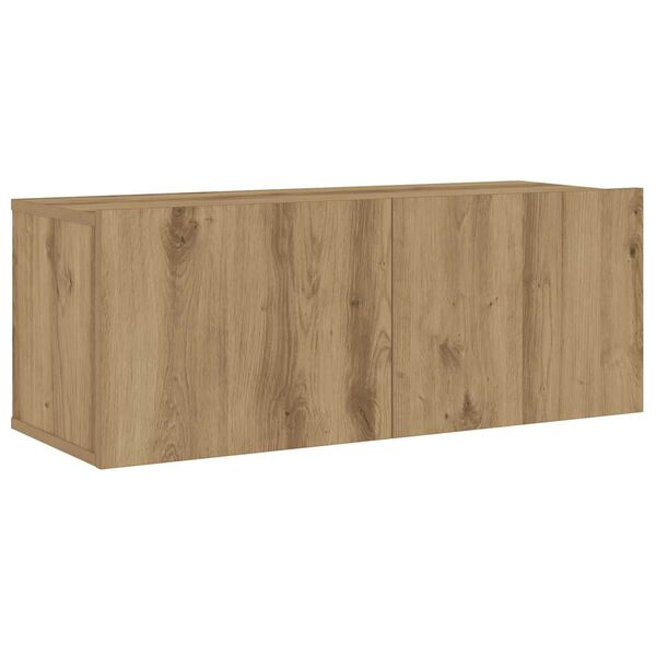 vidaXL Set 6 kosov stenske TV omarice Artisan Oak Engineered Wood