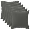 vidaXL Prevleka za blazino 6 pcs HEERLEN Antracit 40 x 40 cm Poliester