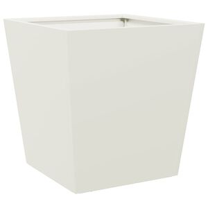 vidaXL Vrtno korito bela 40x40x40 cm jeklo