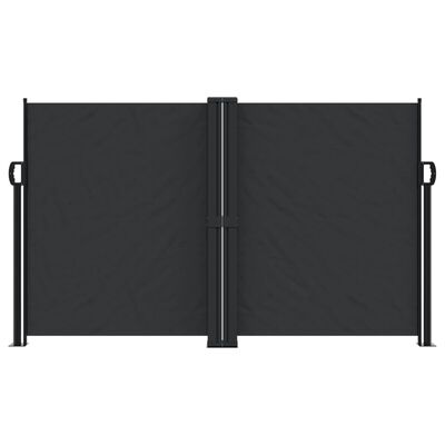 vidaXL Zložljiva stranska tenda črna 140x1200 cm