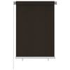 vidaXL Zunanja rolo senčila 105 (&Scaron;) x 140 (V) cm rjave barve HDPE