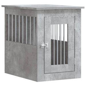 vidaXL Boks za psa betonsko siva 45x62x59 cm inženirski les