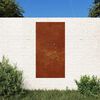 vidaXL Vrtna stenska dekoracija 105x55 cm corten jeklo sonce