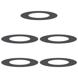 vidaXL primeren za ravne obroče dreves 5 pcs Črna &Oslash;40 / 70 cm Jeklo