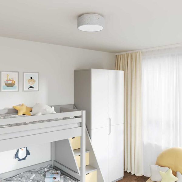 vidaXL Stropna svetilka s sredi&scaron;či Siva 30 x 30 x 13,5 cm blago