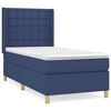 vidaXL Box spring postelja z vzmetnico moder 90x200 cm blago