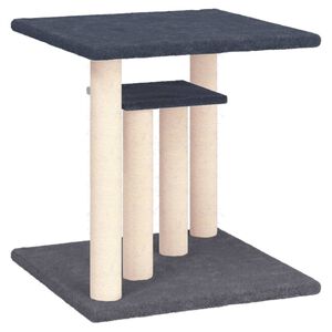 vidaXL Mačji praskalnik s plo&scaron;čadjo temno siv 50 cm
