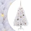 vidaXL Umestno božično drevo Bela 68 x 68 x 120 cm PVC in kovina