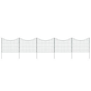 vidaXL Komplet nizke ograje 77,5x64 cm zelen