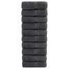 vidaXL Premium brisače za pranje SOLUND 10 kosov antracitne barve 30x30 cm 600 g/m&sup2;