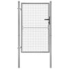 vidaXL Vrtna vrata iz pocinkanega jekla 105x125 cm srebrne barve