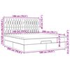 vidaXL Otomanski posteljni okvir z vzmetnico krem 180x200cm blago