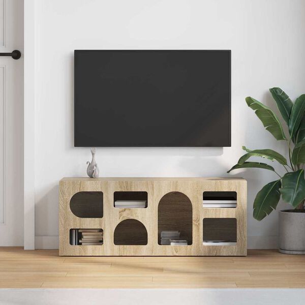 vidaXL TV omarica Sonoma hrast 100 x 35 x 40 cm Konstruiran les
