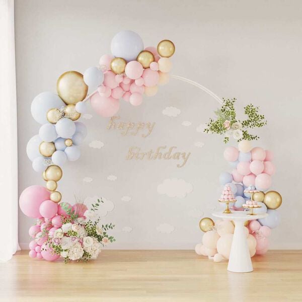 vidaXL Poroka Arch Bela 220 x 45 x 200 cm Jeklo