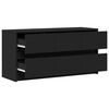 vidaXL TV omarica z LED črna 100x34x50 cm inženirski les