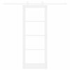 vidaXL Drsna vrata ORKDAL Bela 78 x 202 cm Trden borov les in steklo
