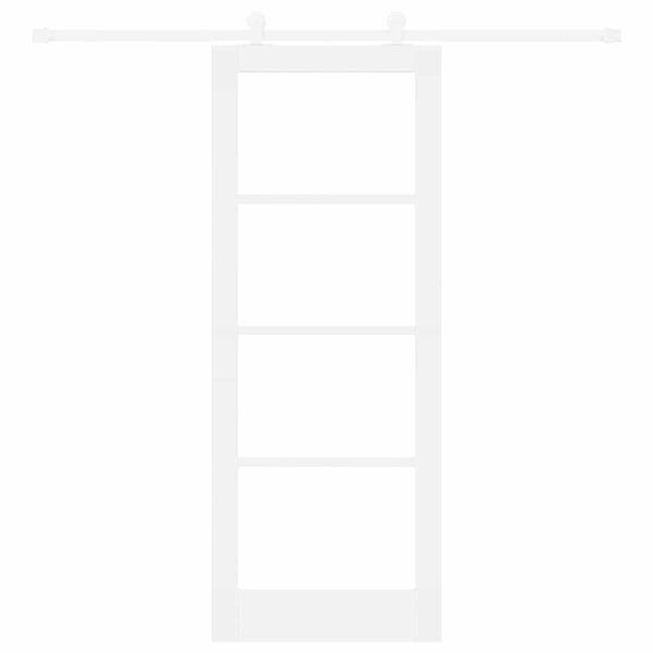 vidaXL Drsna vrata ORKDAL Bela 78 x 202 cm Trden borov les in steklo