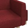 vidaXL Kavč dvosed z ležiščem vinsko rdeče blago