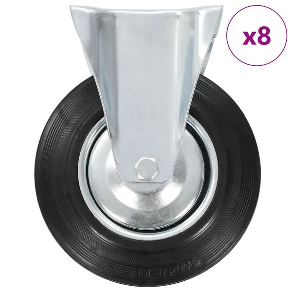 vidaXL Fiksna kolesa 8 kosov 200 mm