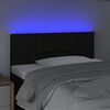 vidaXL LED posteljno vzglavje črno 100x5x78/88 cm blago