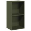 vidaXL Stojalo za drva olivno zelena 40x30x75 cm hladno valjano jeklo