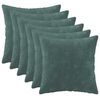 vidaXL Blazina 6 kos HEERLEN Morsko modra 30 x 30 cm Mikrofibra