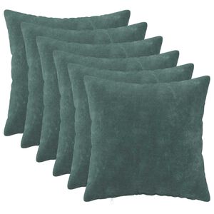vidaXL Blazina 6 kos HEERLEN Morsko modra 30 x 30 cm Mikrofibra
