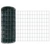 vidaXL Ograja s stebrom Zelena 0,6 x 50 m Jeklo in PVC