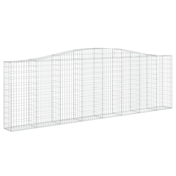 vidaXL Obokane gabion ko&scaron;are 15kosov 400x30x120/140cm pocinkano železo